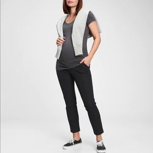 Gap true waistband full panel slim ankle pants - Solid Black (Size 4)